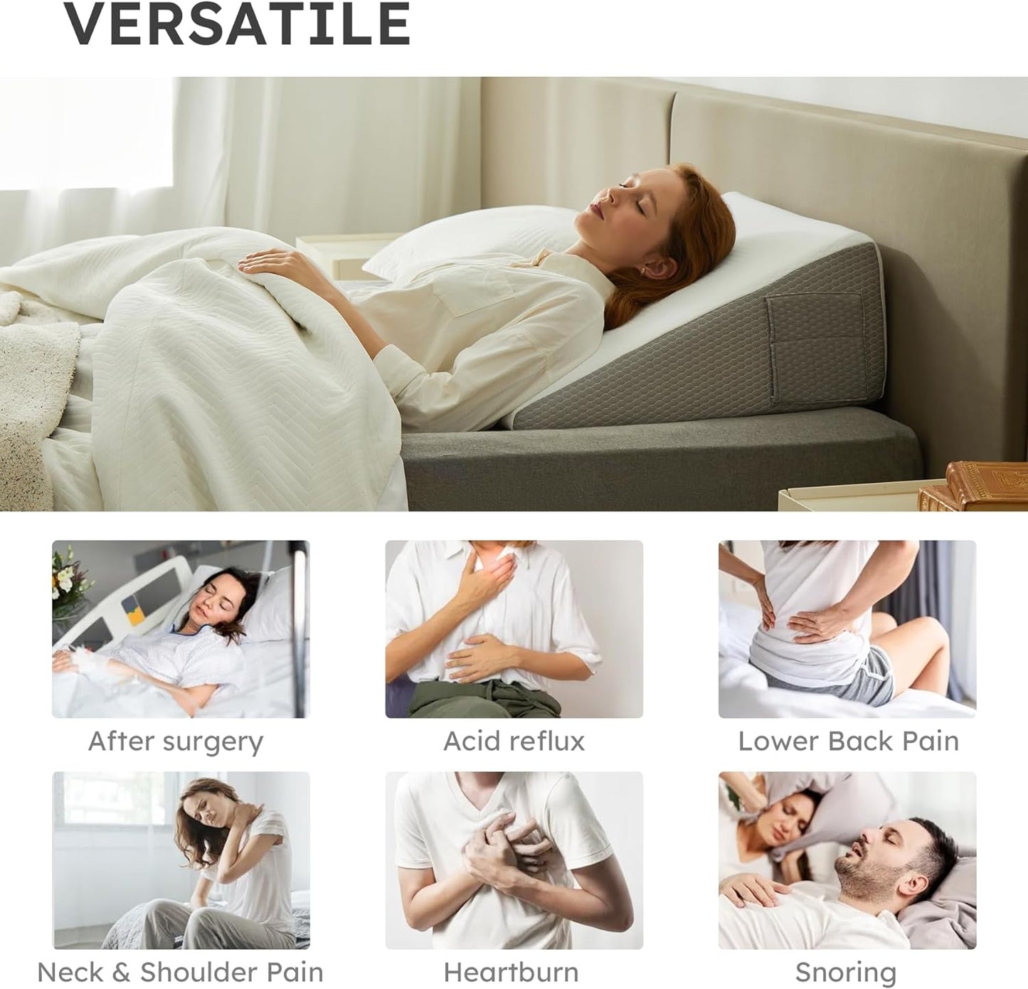 Deluxe Inklinations-Keilkissen für Refluxunterstützung