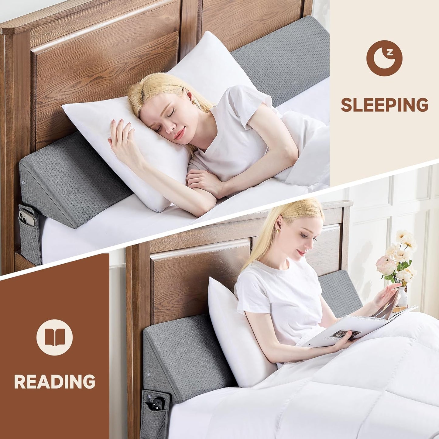 Hochgefülltes Premium-Keilkissen mit Premium-Füllung
